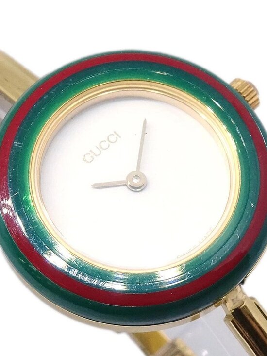 Gucci 11/12.2 Change Bezel Chameleon Quartz Watch SS 156148 main image 9